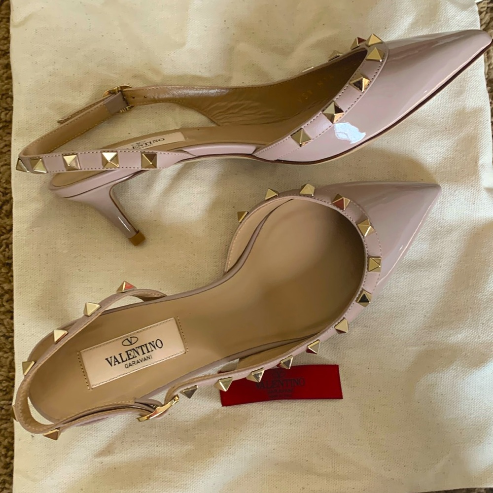 Valentino rock stud kitten heel, NEVER WORN